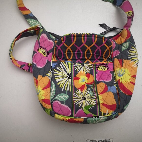 Vera Bradley Multi Colored Lightly Quilted Zipper Closure Crossbody Bag - Picture 5 of 11